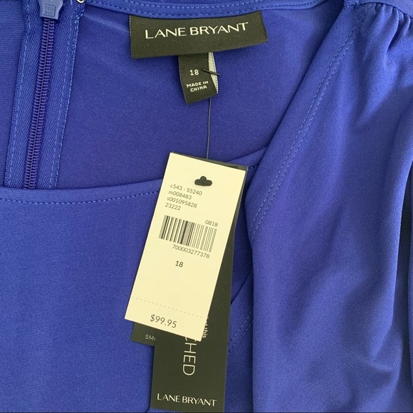 Lane Bryant Ruched Wrap Dress NWT Size 18 - Picture 3 of 4